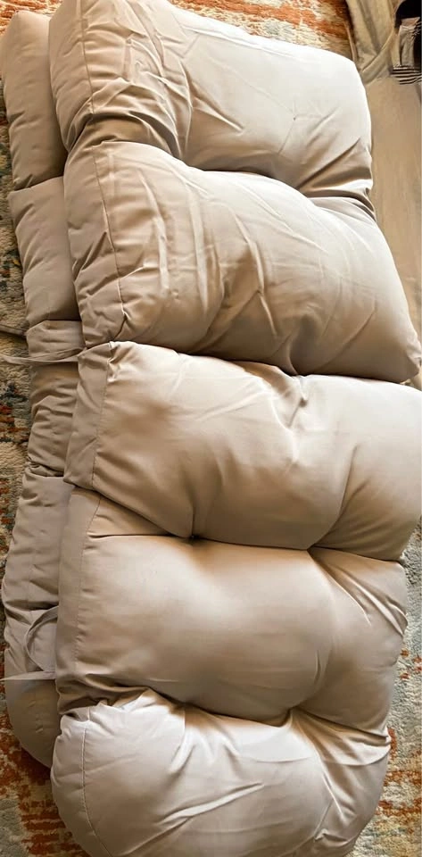 Set of 2 Tufted Outdoor High Back Chair Cushions - photo 2