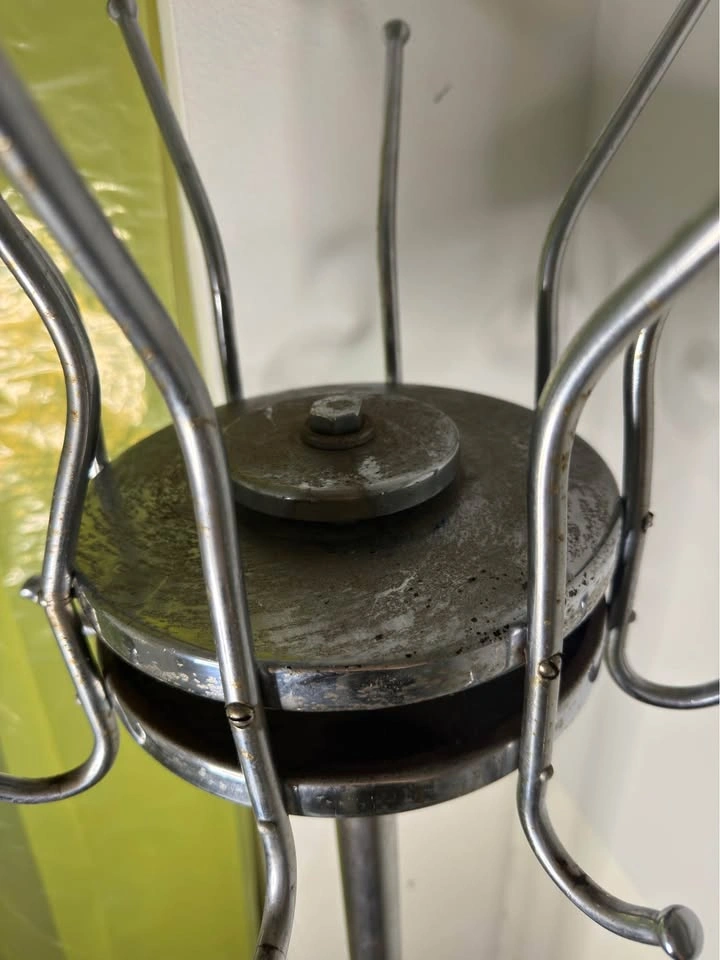 Vintage industrial coat / standing rack mid century modern MCM - photo 5