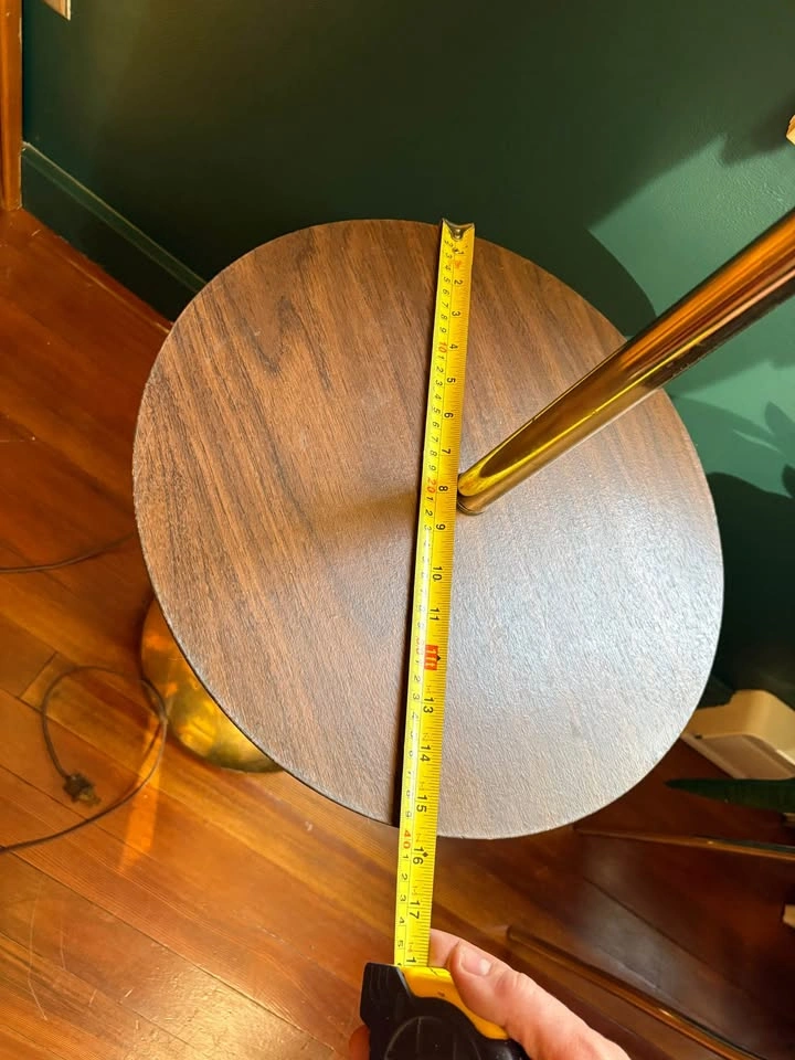 Mid-Century Modern Floor Lamp with Integrated Side Table - photo 5