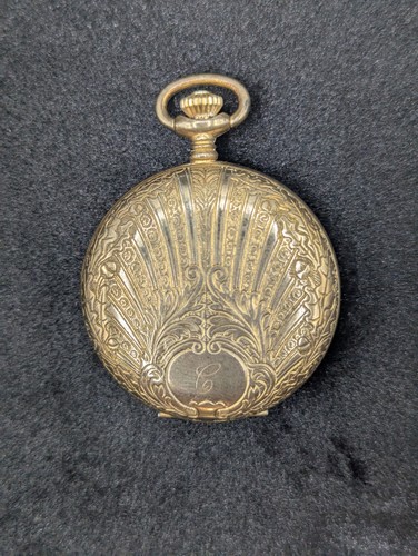 Vintage Chateau 17 Jewel Shockproof Hunter Case Pocket Watch - photo 4