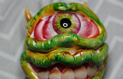 Green Monster smoking pipe - functional glass art smoking pipe - photo 3