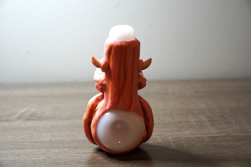 Scary pipe hand painted borosilicate glass smoking pipe - photo 2