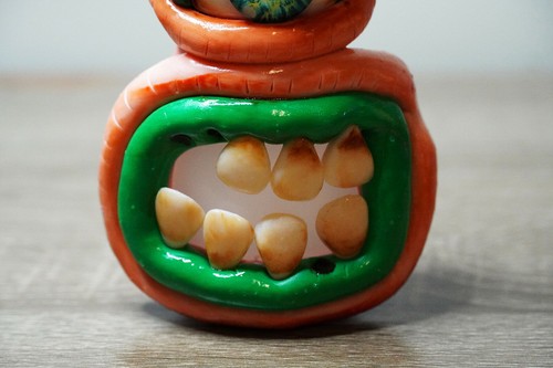 Scary pipe hand painted borosilicate glass smoking pipe - photo 3