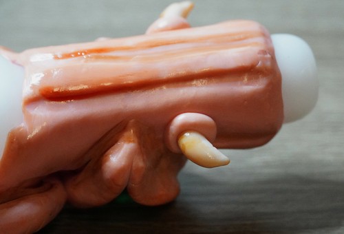 Scary pipe hand painted borosilicate glass smoking pipe - photo 4