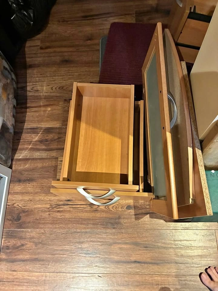 FREE - taken apart desk - wooden pieces and screws