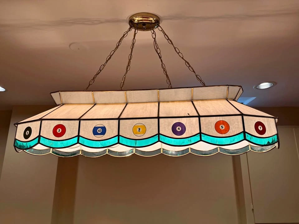 Stained Glass Billiard Pool Table Light