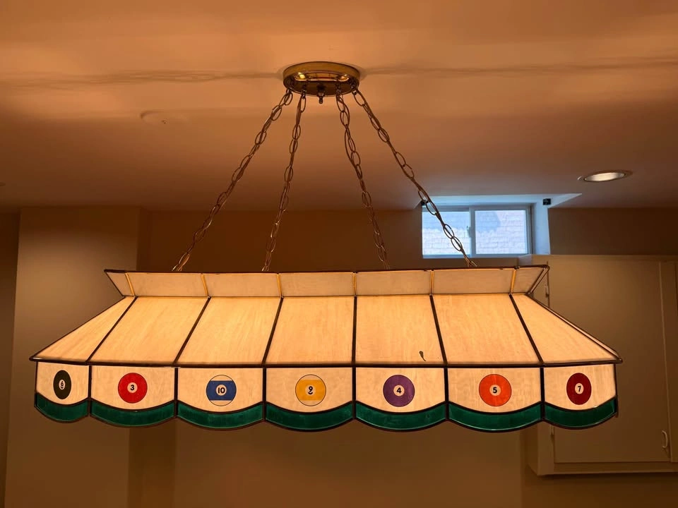 Stained Glass Billiard Pool Table Light - photo 2