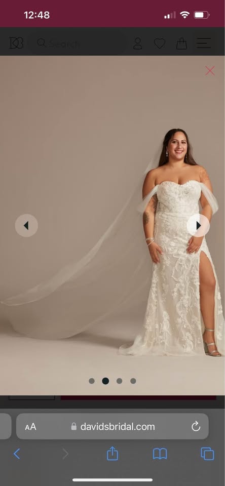 Cathedral Raw edge Veil Soft white & ivory - photo 3