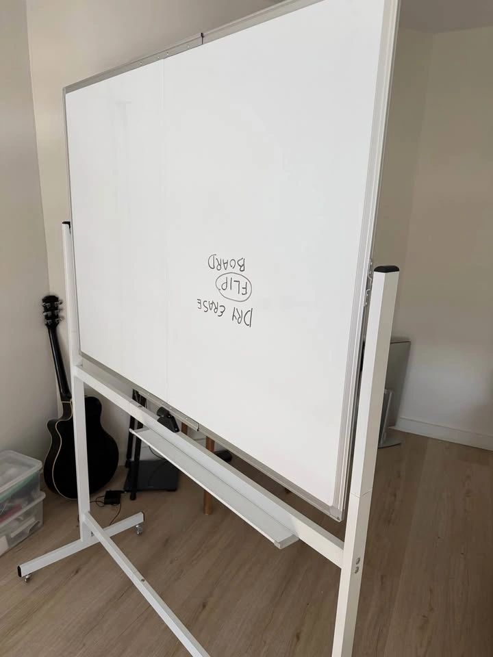 Whiteboard 48 X 36 in, Rolling, Double sided and flip - photo 5