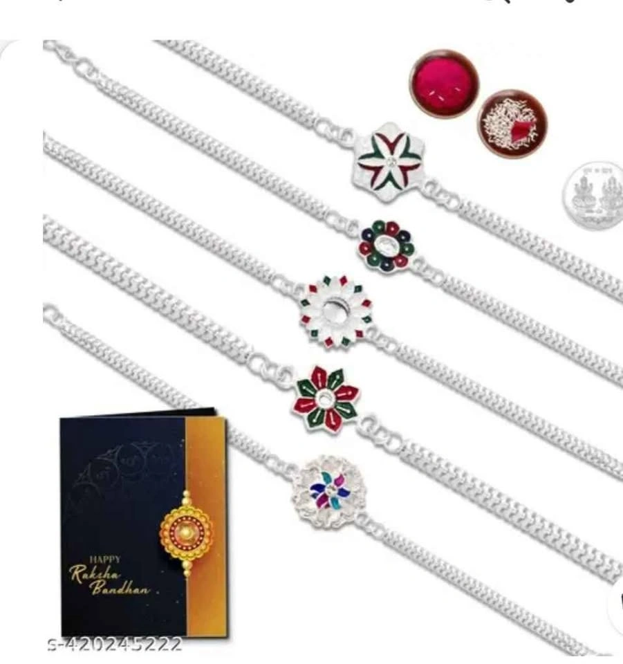 Rakhi Sale: Bhaiyya Bhabhi, Lumba, Combo, Bracelet, Kids - photo 4