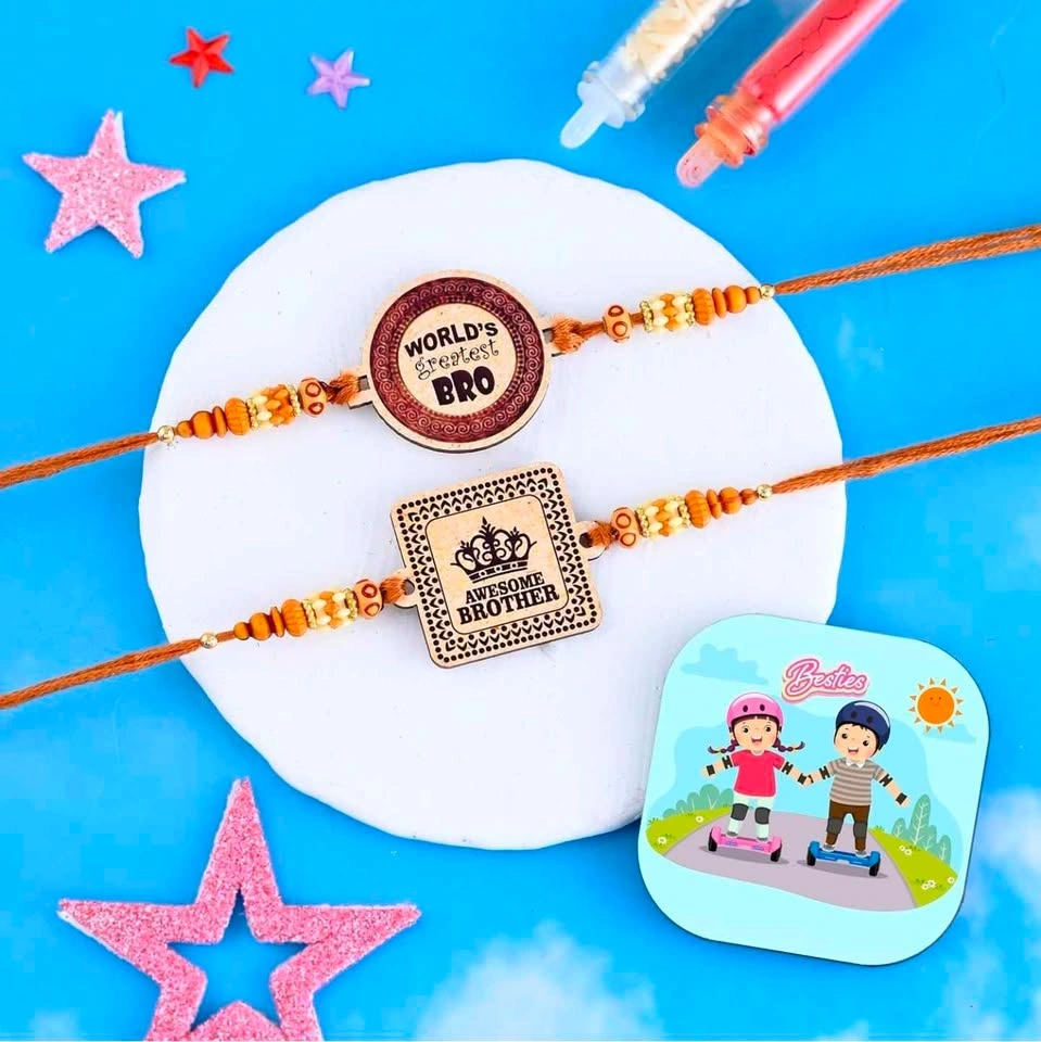 Rakhi Sale: Bhaiyya Bhabhi, Lumba, Combo, Bracelet, Kids - photo 2