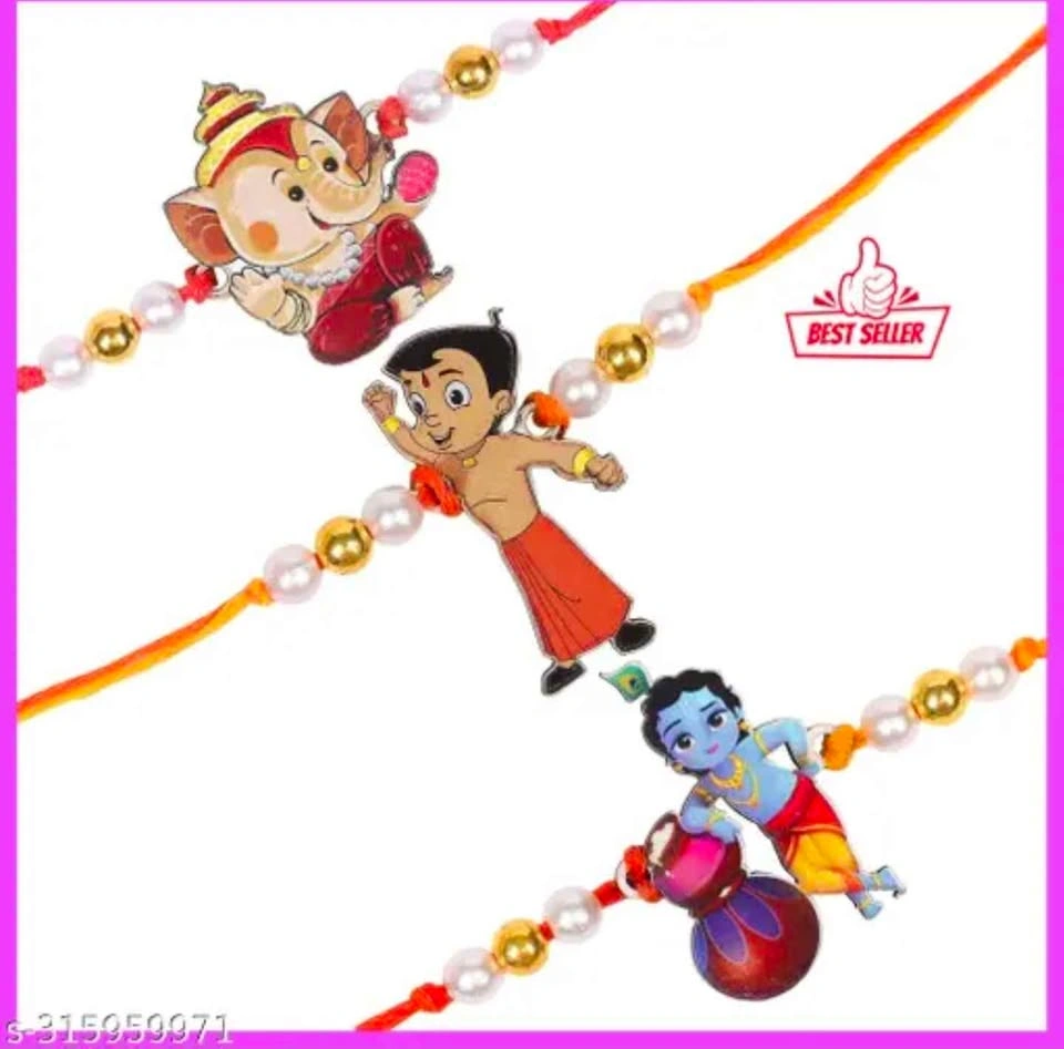 Rakhi Sale: Bhaiyya Bhabhi, Lumba, Combo, Bracelet, Kids - photo 4
