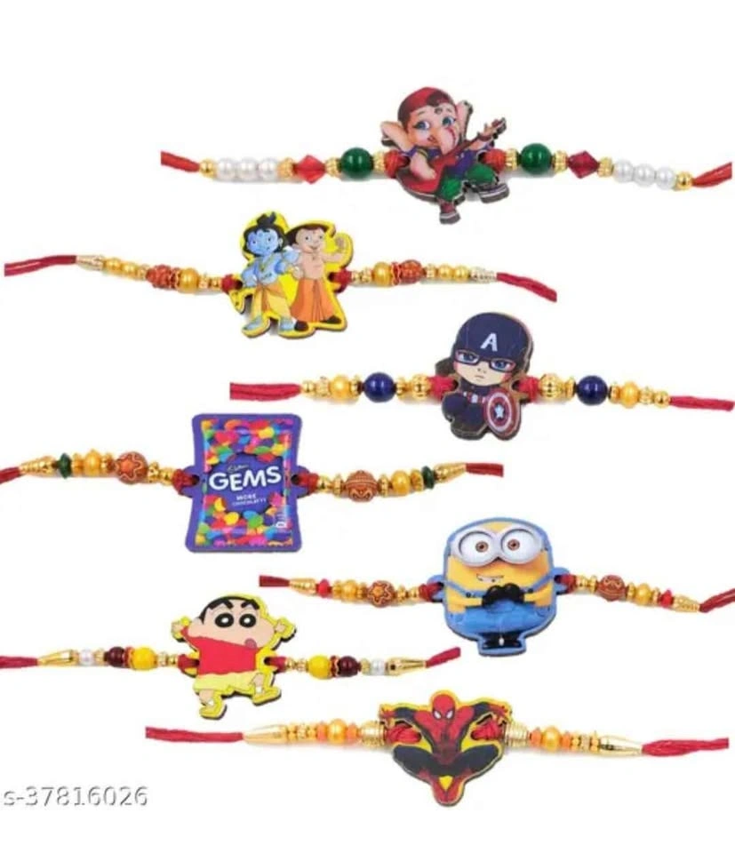 Rakhi Sale: Bhaiyya Bhabhi, Lumba, Combo, Bracelet, Kids - photo 4