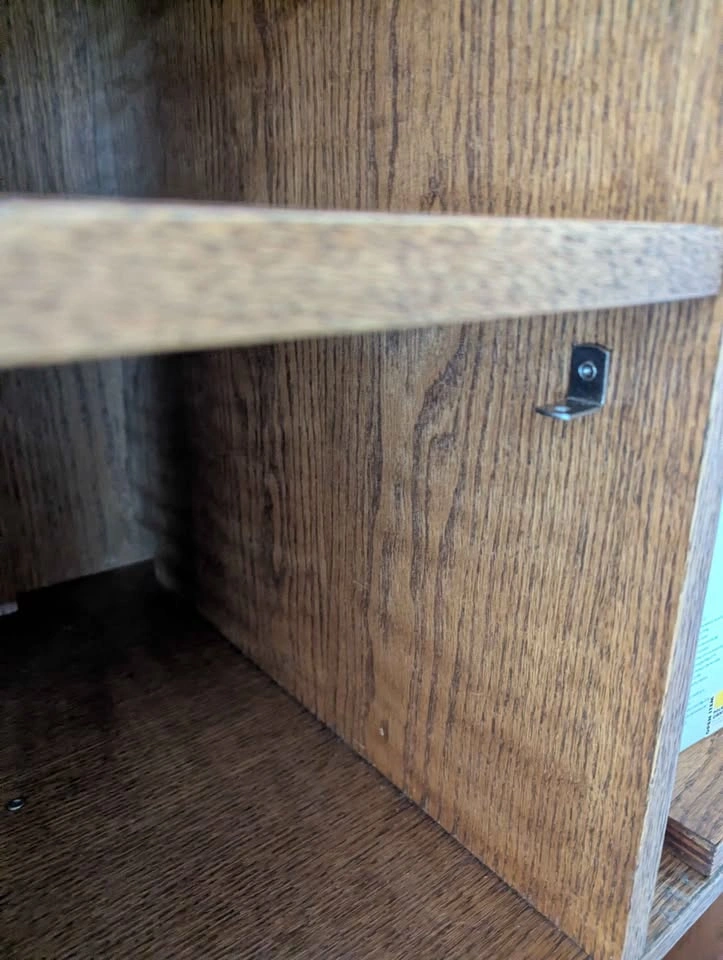 2 Oak shelving units. Each one is 79.5"Hx49"Wx18"D - photo 3