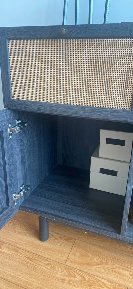 MADE Dark Wood Sideboard with Rattan Doors - photo 4