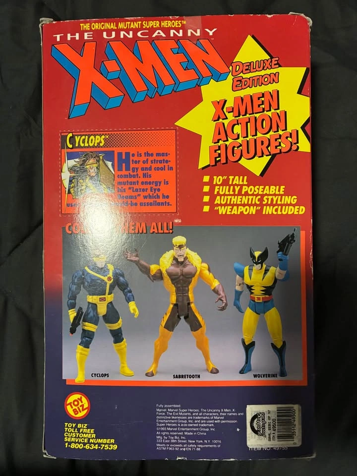 Vintage 1993 Toy Biz The Uncanny X-Men Cyclops 10" Figure - photo 2