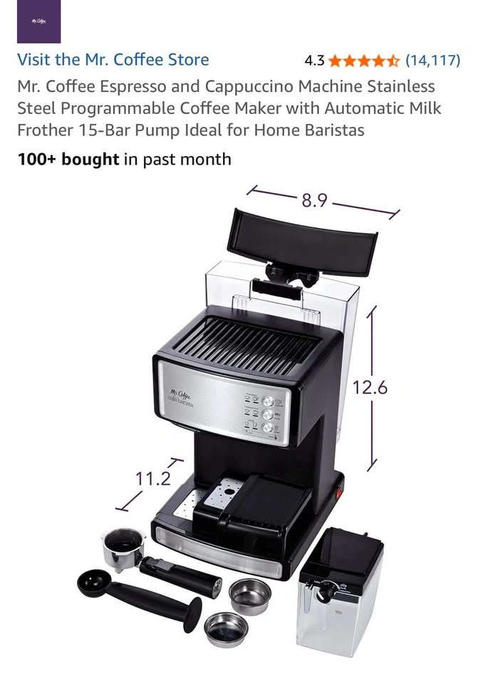 Mr. Coffee Espresso and Cappuccino Machine - photo 3