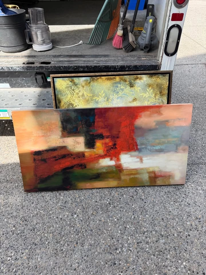 3 Large Wall Art Pieces / Paintings - photo 2