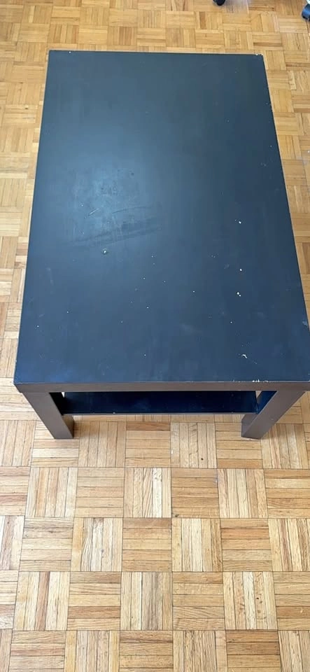 Black Coffee Table with Shelf