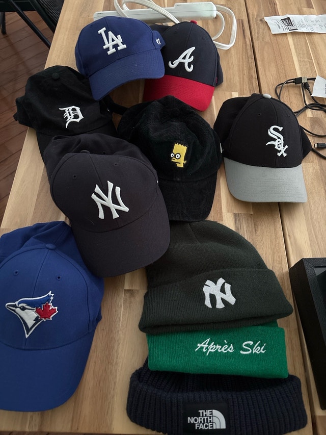 Assorted MLB and Branded Hats and Beanies