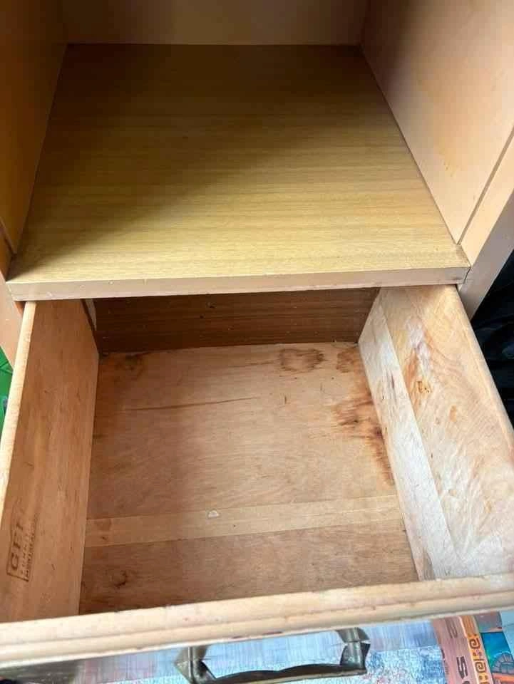 Wooden Nightstand with Drawer and Shelf - photo 2