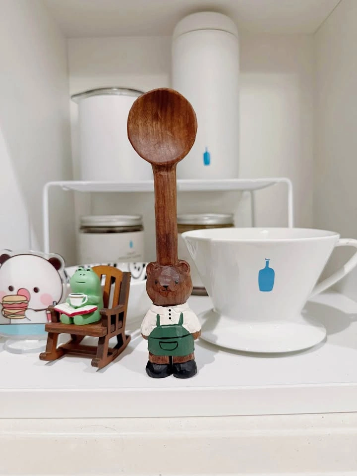 Black Walnut bear Coffee scoop