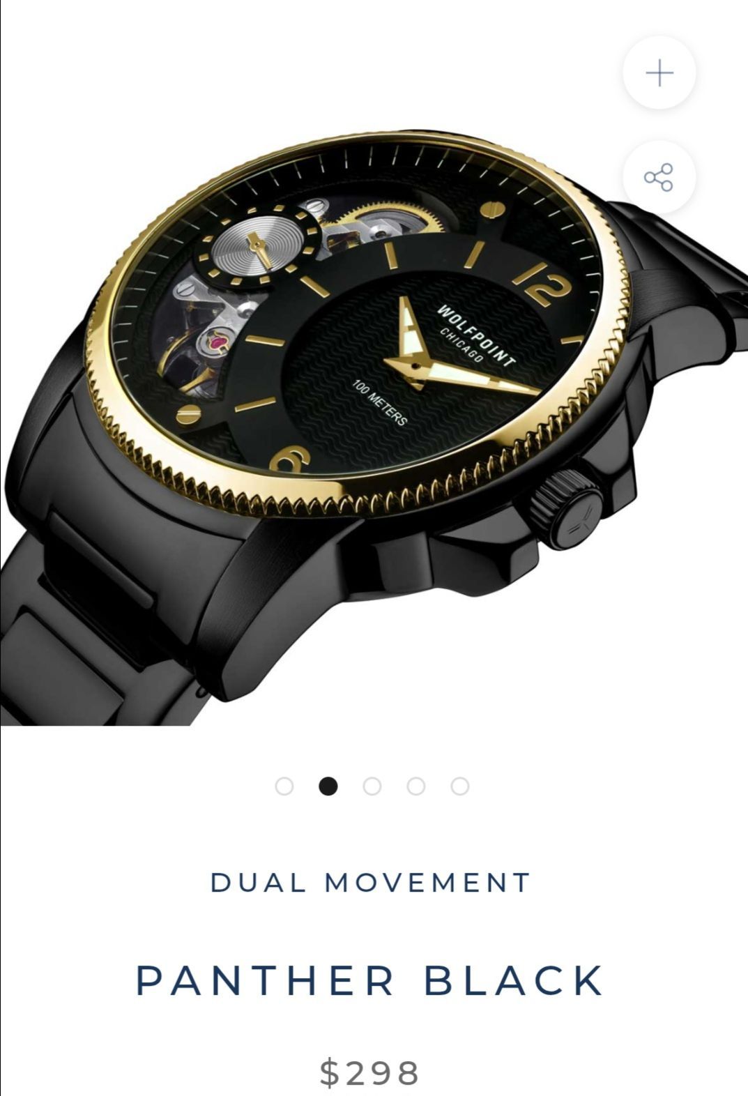 WolfPoint Panther Black- Men's Watch - photo 2