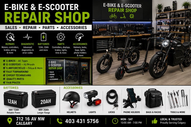 Electric E-Bike, E-Scooter & Electric Motorcycle Repair