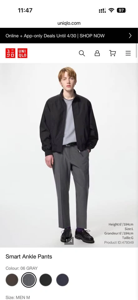 UNIQLO Smart Ankle Pants - XL - photo 4