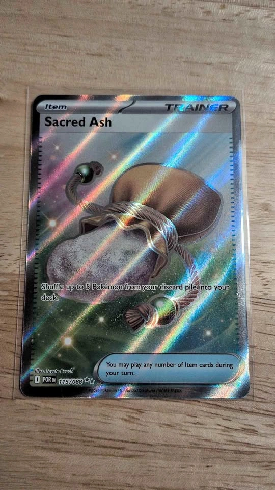 Mint Sacred ash pokemon card