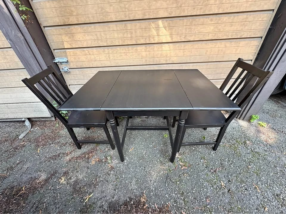 Drop-leaf Table and 2 Chairs - Ikea Ingatorp