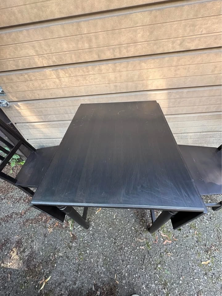 Drop-leaf Table and 2 Chairs - Ikea Ingatorp - photo 2
