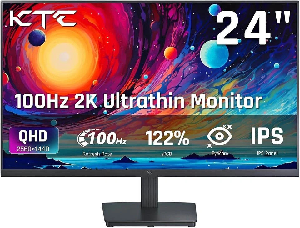 KTC 24" 2K QHD 100Hz IPS Ultrathin Monitor