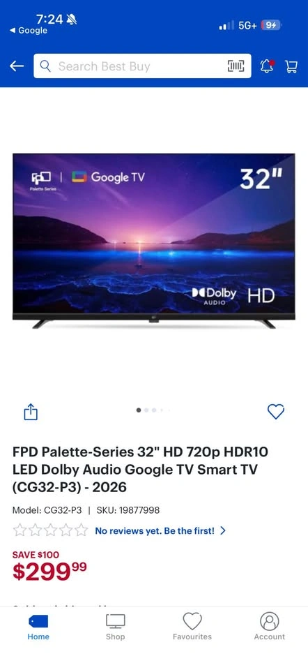 FPD Palette-Series 32" HD 720p HDR10 Google TV Smart TV - photo 4