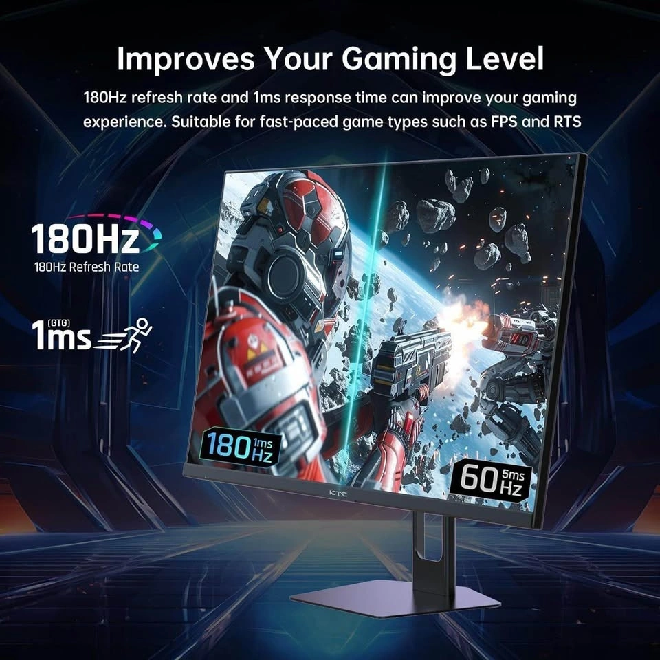 KTC 27" 180Hz QHD Fast IPS Gaming Monitor - photo 2