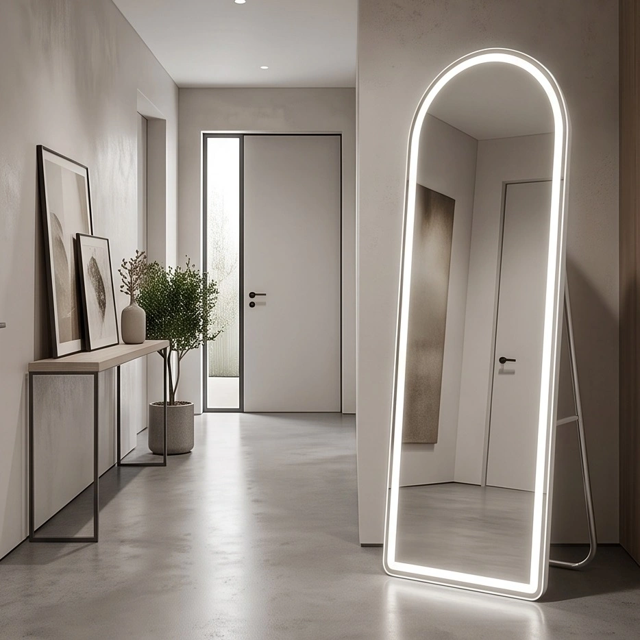 Modern Floor Mirror with LED Lights - photo 2