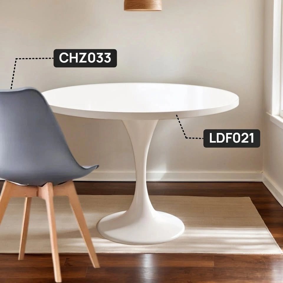 Mid-Century Tulip Dining Table and Chair