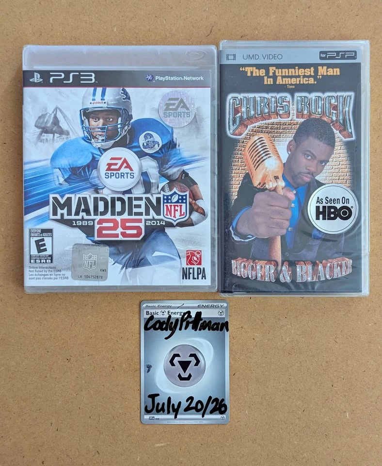 SEALED Madden NFL 25 PS3 & Chris Rock PSP Video