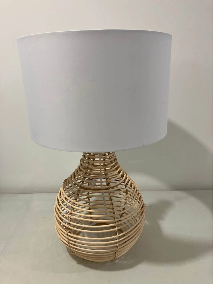 Rattan Table Lamp and Pendant Light Combo - photo 2