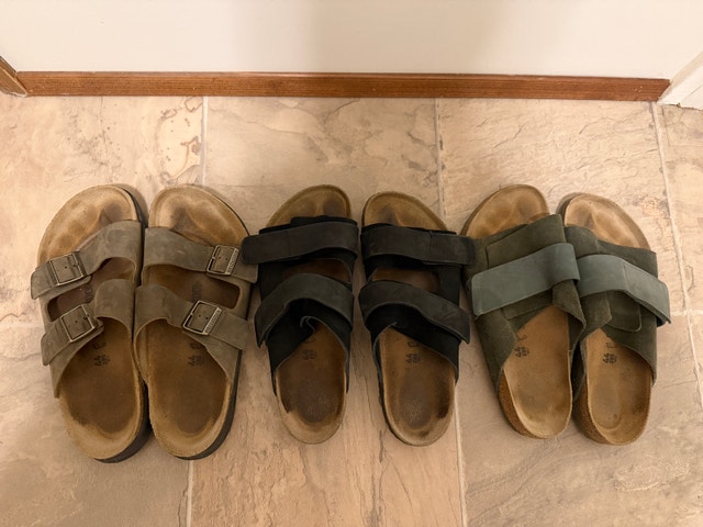 Birkenstock, 3 pairs size 44 for sale