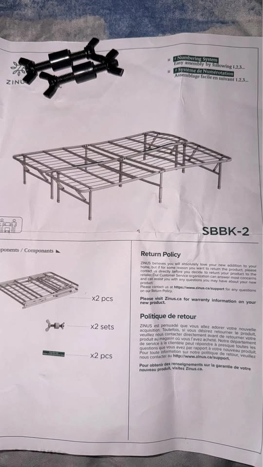 Zinus easy assemble Metal Platform Bed Frame. Full size - photo 3