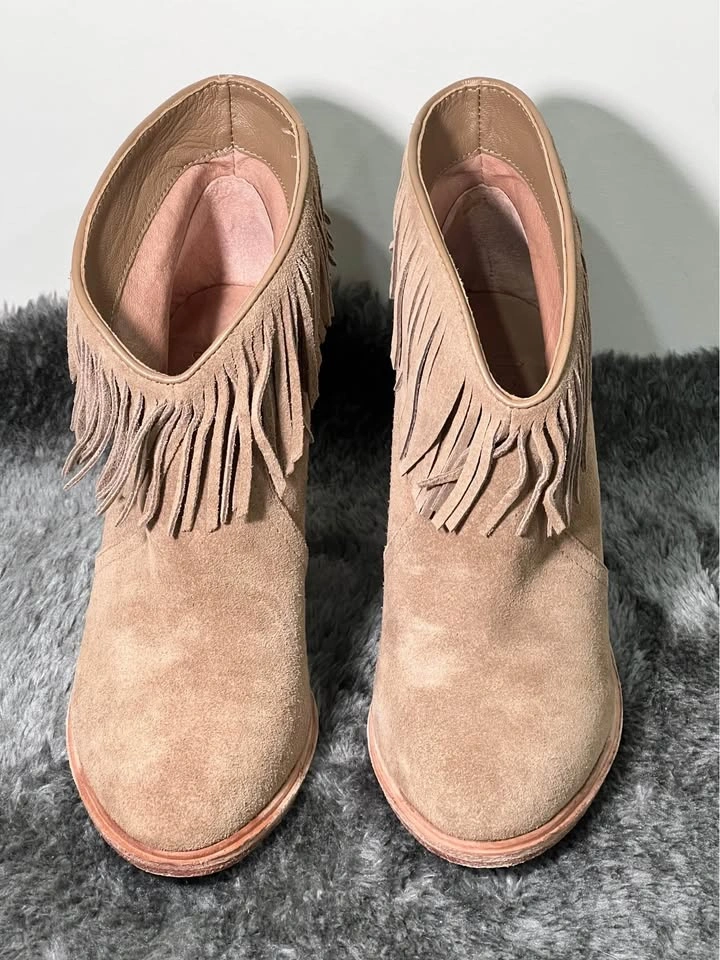 LNIB Joie Loren Suede Fringe Booties - Size 36 (US 6) - photo 3