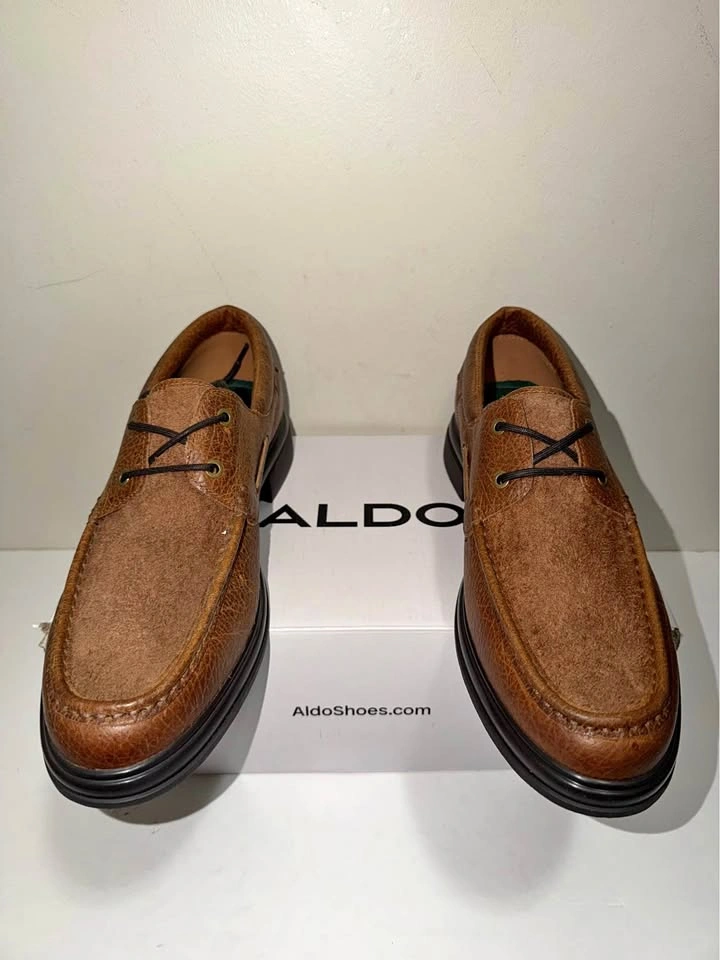 New Aldo Men Leather Boat Shoes Size 13 US