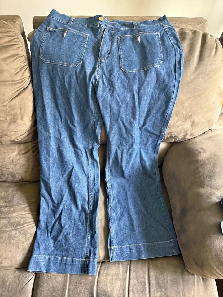 Blue Wide-Leg Denim Jeans sz 10
