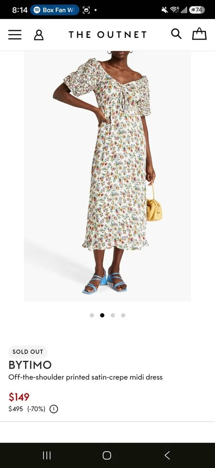 BYTIMO Off-the-shoulder Floral Midi Dress Size XL - photo 2