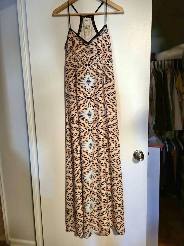 Greylin Geometric Print Maxi Dress Size XS