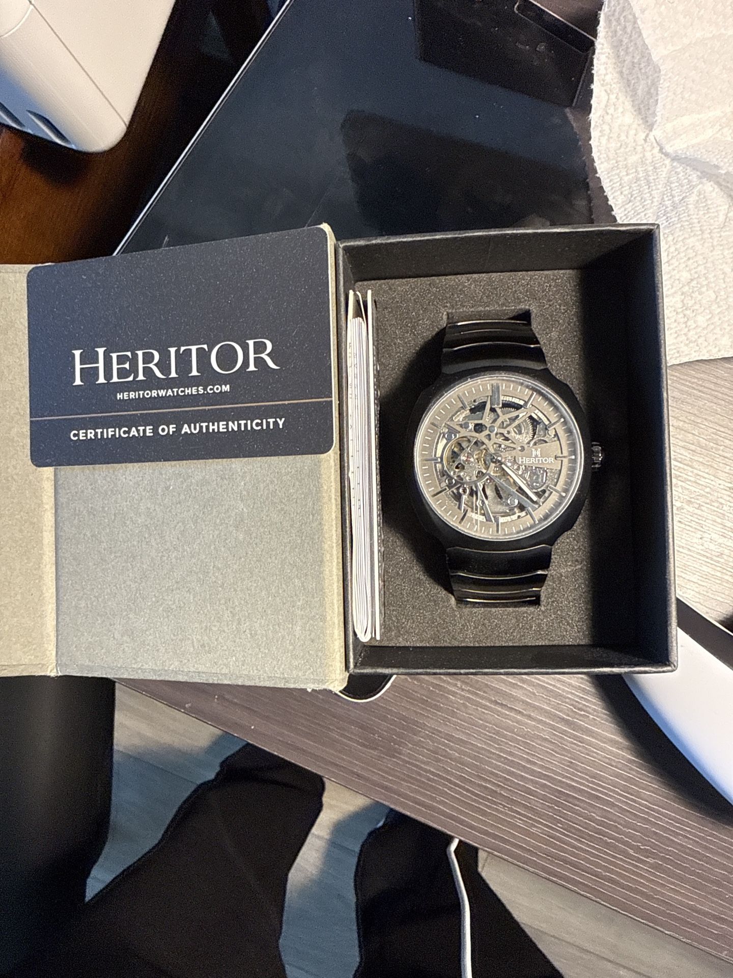 HERITOR MAGNUS AUTOMATIC SKELETON WATCH GUNMETAL HERHS4102 - photo 4