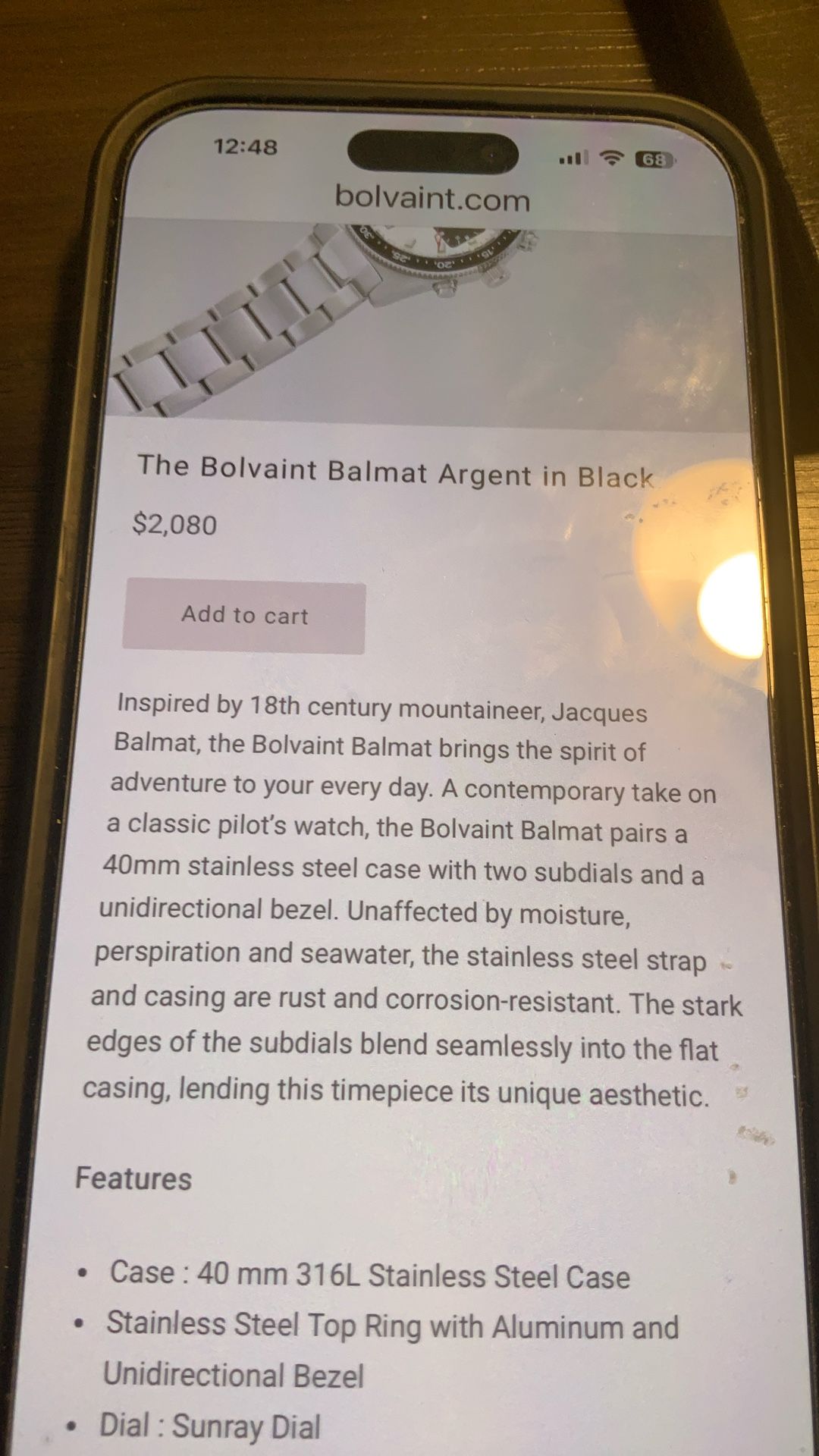 BOLVAINT BALMAT ARGENT IN BLACK - photo 2