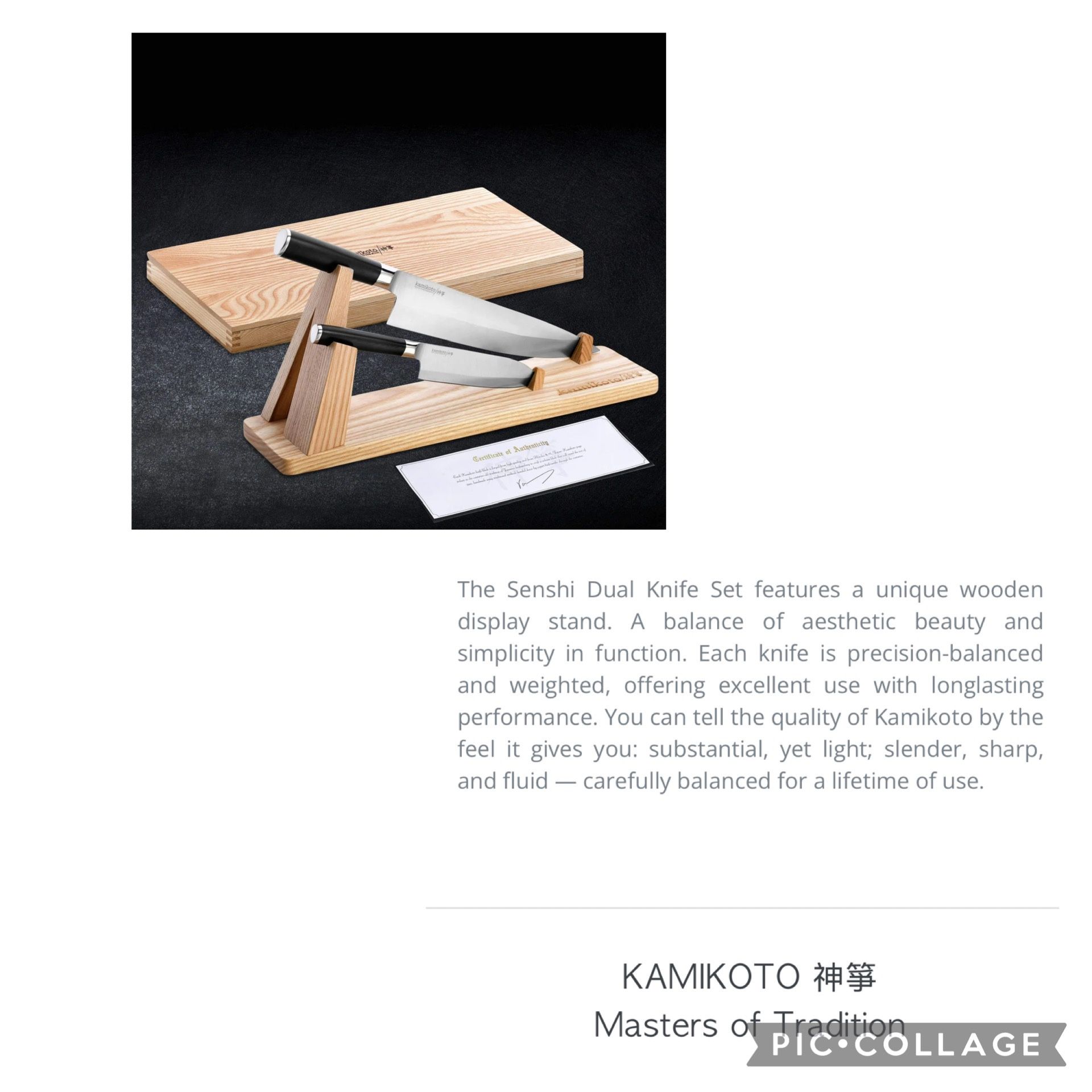 KAMIKOTO SENSHI CHEF KNIFE SET WITH DISPLAY STAND - photo 2
