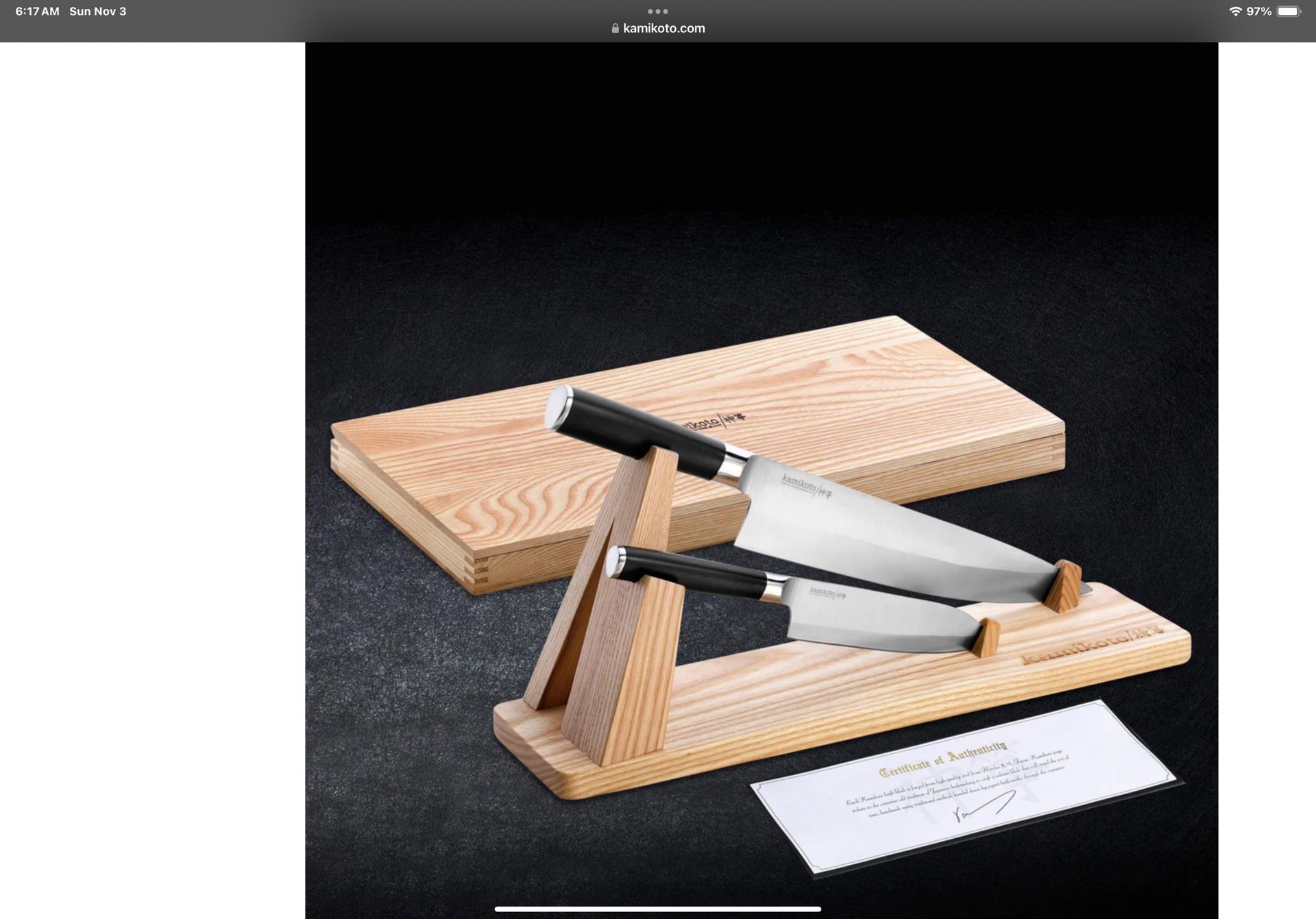 KAMIKOTO SENSHI CHEF KNIFE SET WITH DISPLAY STAND - photo 4